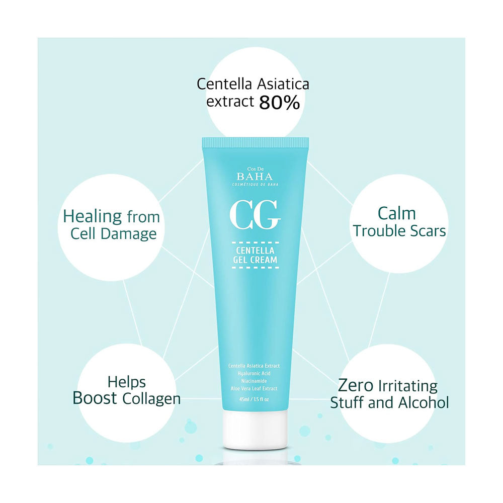 COS DE BAHA CG Centella Gel Cream - Peaches&Creme Shop Korean Skincare Malta
