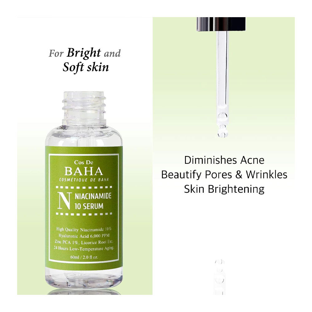 COS DE BAHA N Niacinamide 10 Serum - Peaches&Creme Shop Korean Skincare Malta