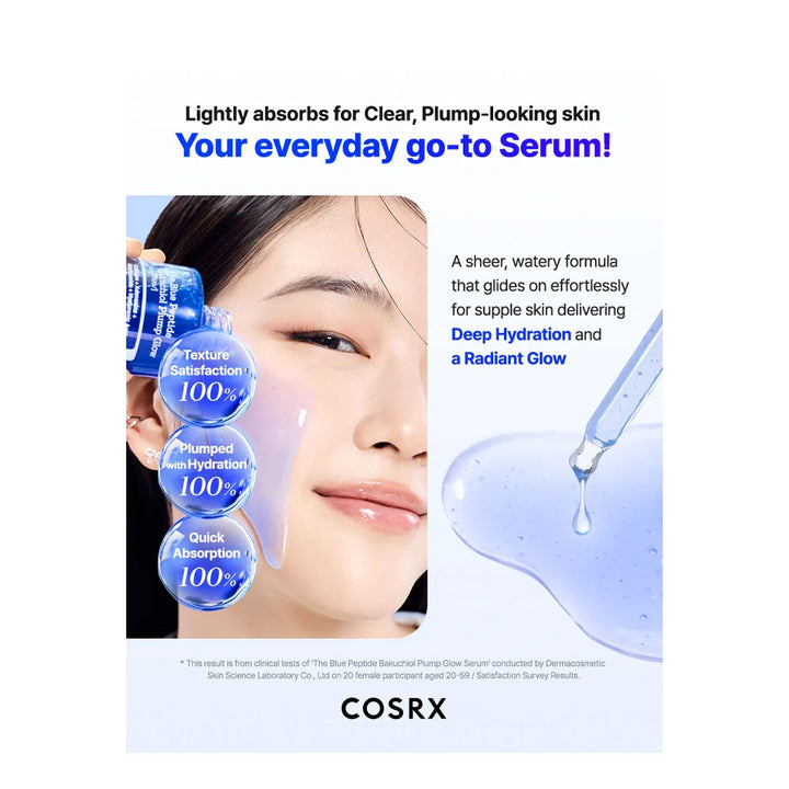 Cosrx serum advertisement with a woman&