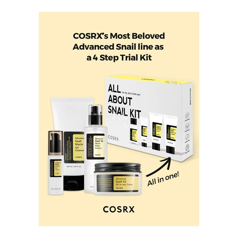 COSRX ALL ABOUT SNAIL KIT 4-step - Peaches&Creme Shop Korean Skincare Malta