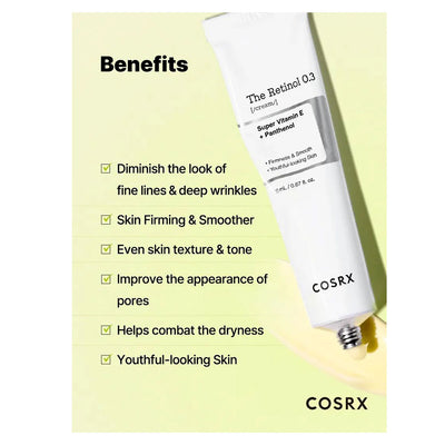 COSRX The Retinol 0.3 Cream - Peaches&Creme Shop Korean Skincare Malta