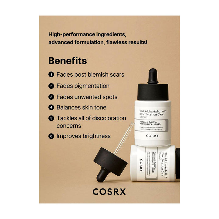 COSRX The Alpha-Arbutin 2 Discoloration Care Serum - Peaches&Creme Shop Korean Skincare Malta