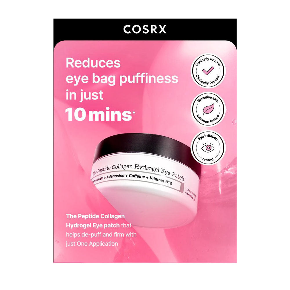 COSRX The Peptide Collagen Hydrogel Eye Patch - Peaches&Creme Shop Korean Skincare Malta