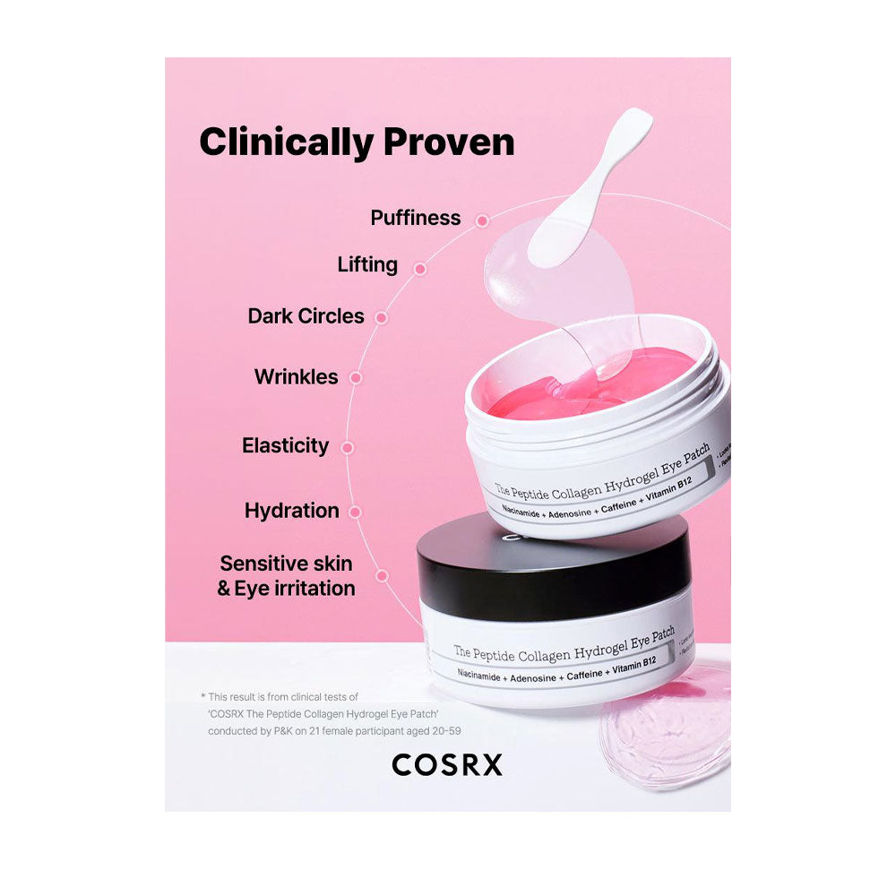 COSRX The Peptide Collagen Hydrogel Eye Patch - Peaches&Creme Shop Korean Skincare Malta