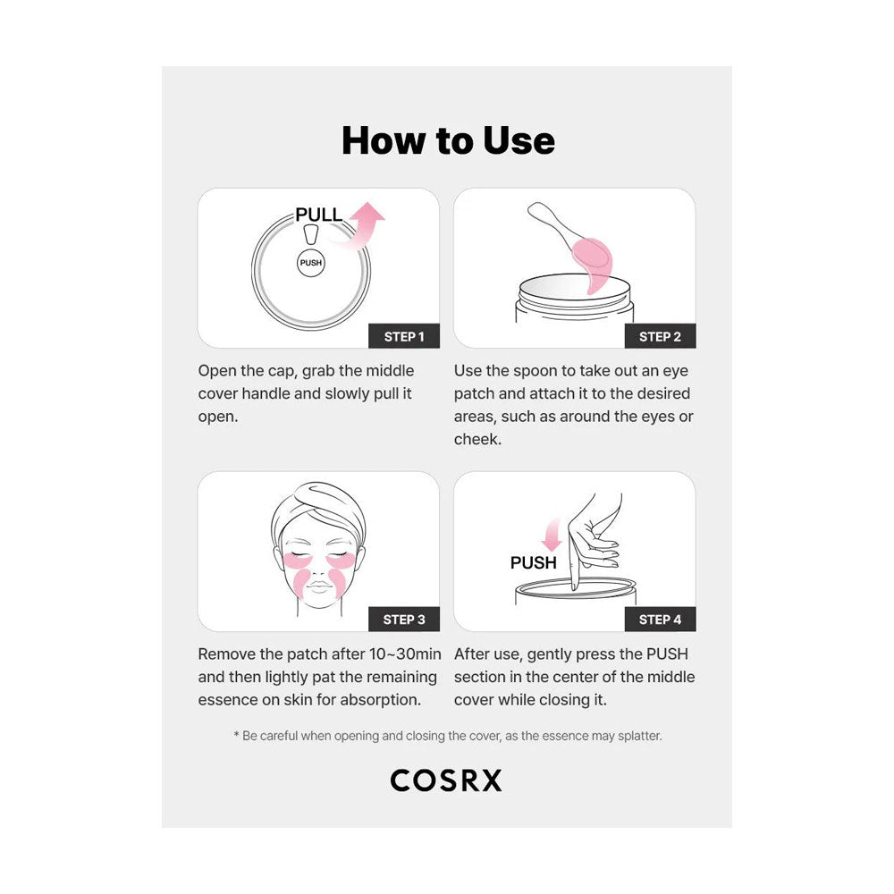 COSRX The Peptide Collagen Hydrogel Eye Patch - Peaches&Creme Shop Korean Skincare Malta