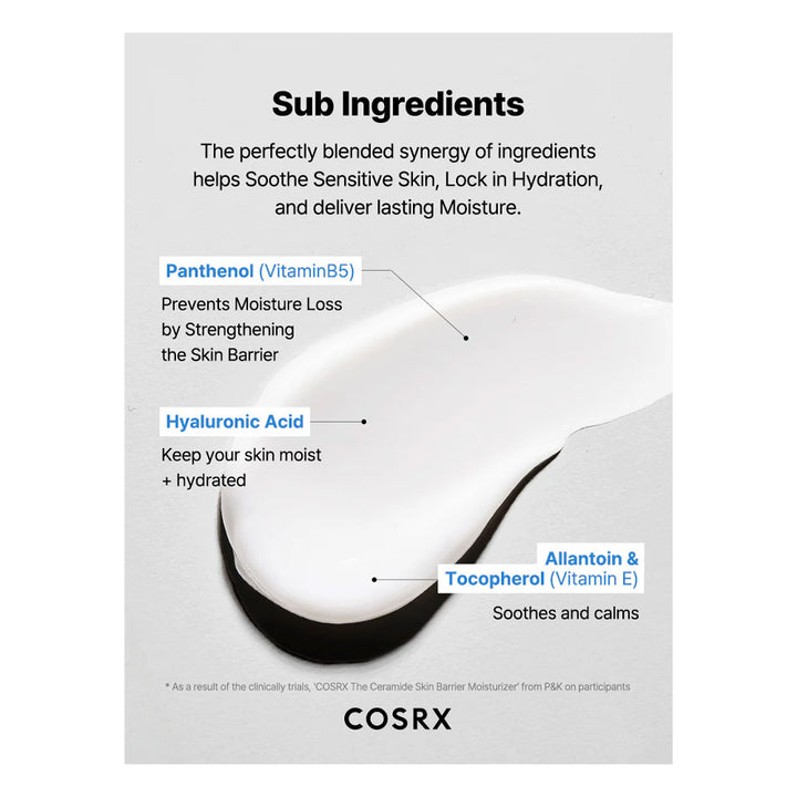 COSRX The Ceramide Skin Barrier Moisturizer - Peaches&Creme Shop Korean Skincare Malta