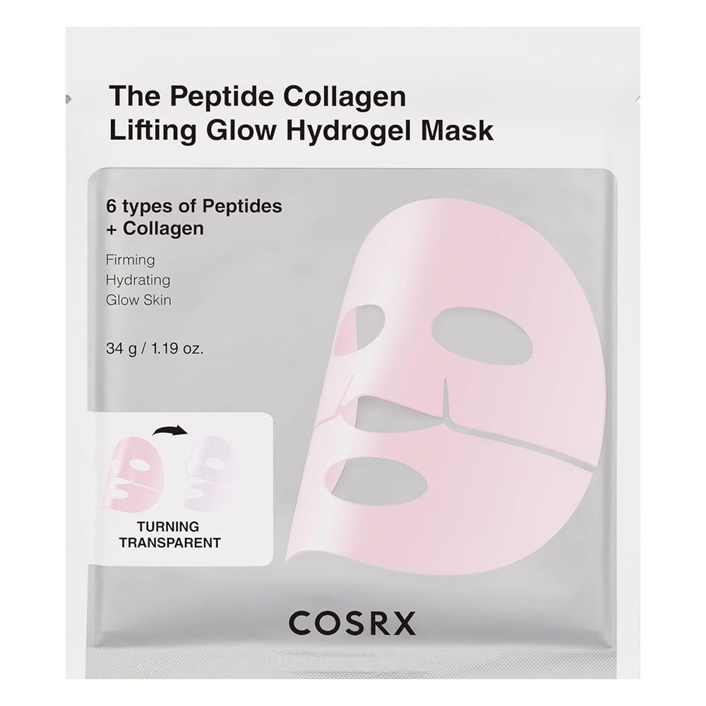 COSRX The Peptide Collagen Lifting Glow Hydrogel Mask - Peaches&Creme Shop Korean Skincare Malta