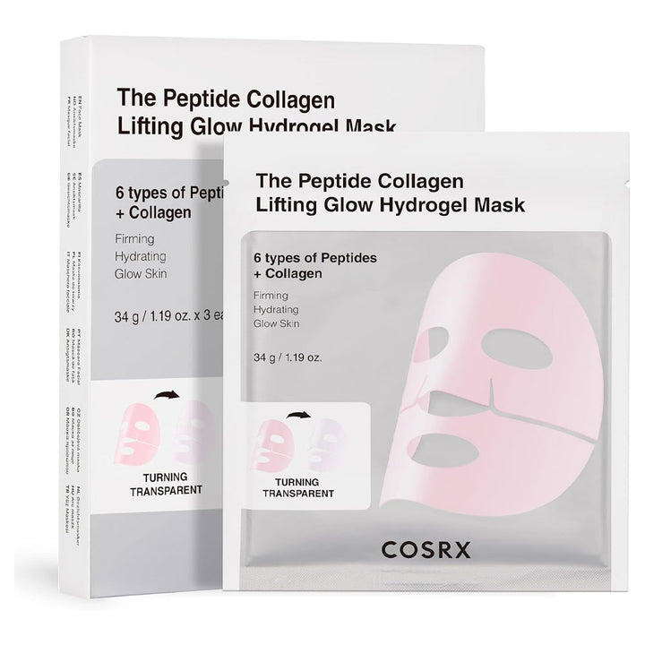 COSRX The Peptide Collagen Lifting Glow Hydrogel Mask - Peaches&Creme Shop Korean Skincare Malta