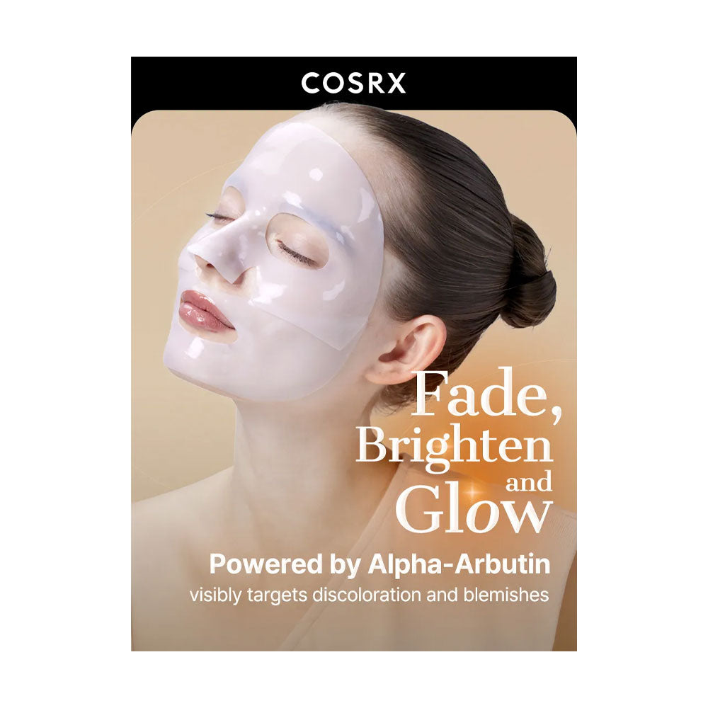 COSRX The Alpha-Arbutin Discoloration Care Hydrogel Mask - Peaches&Creme Shop Korean Skincare Malta