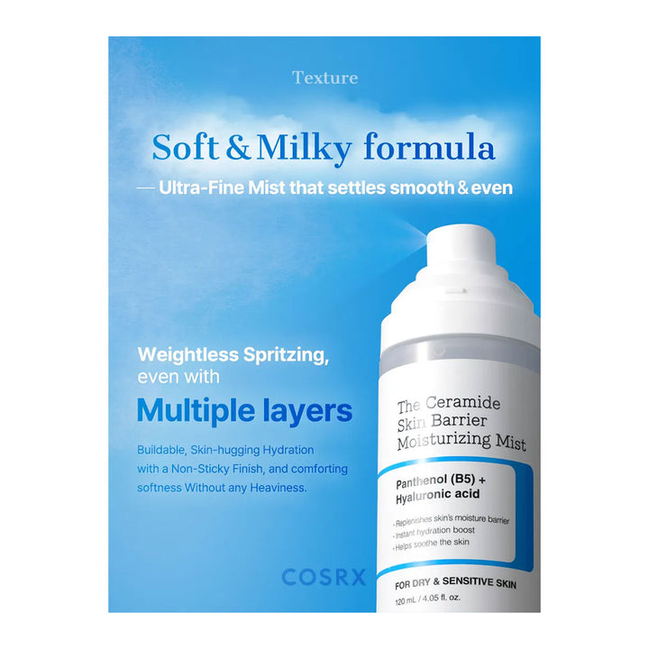 COSRX The Ceramide Skin Barrier Moisturizing Mist - Peaches&Creme Shop Korean Skincare Malta