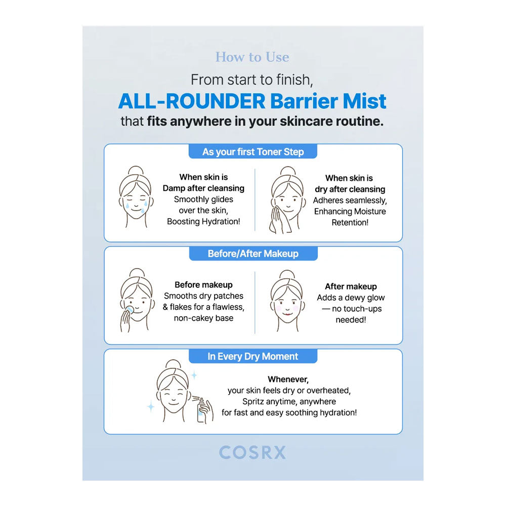 COSRX The Ceramide Skin Barrier Moisturizing Mist - Peaches&Creme Shop Korean Skincare Malta