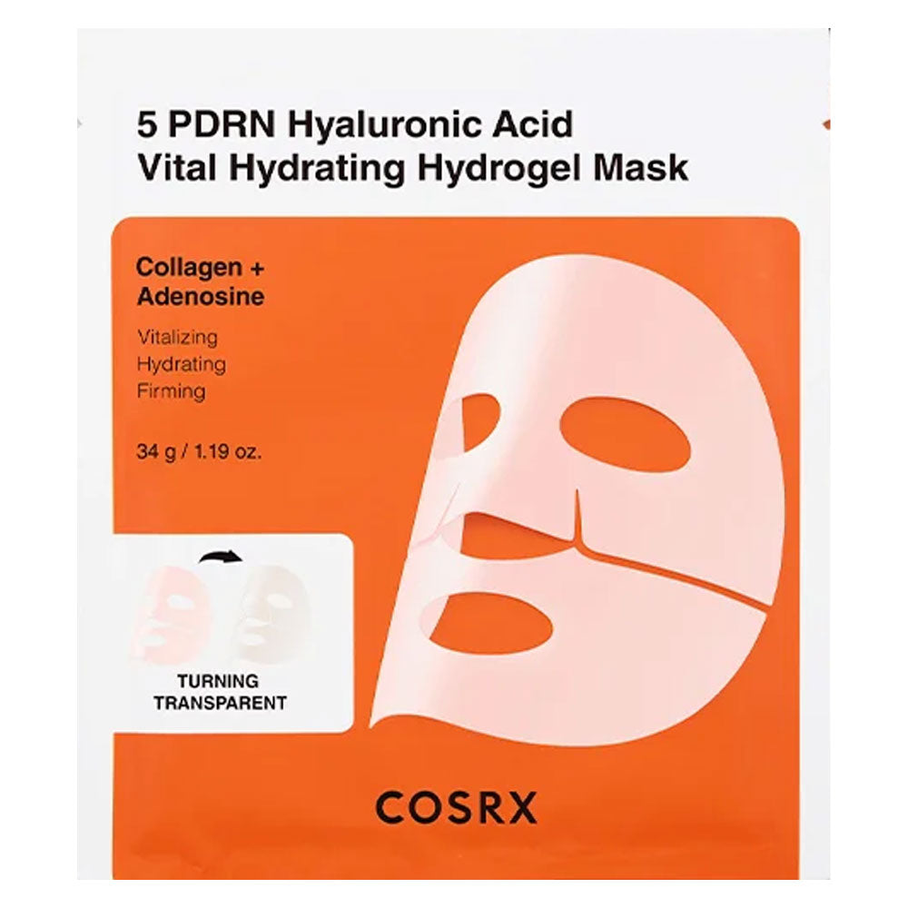 COSRX 5 PDRN Hyaluronic Acid Vital Hydrating Hydrogel Mask - Peaches&Creme Shop Korean Skincare Malta