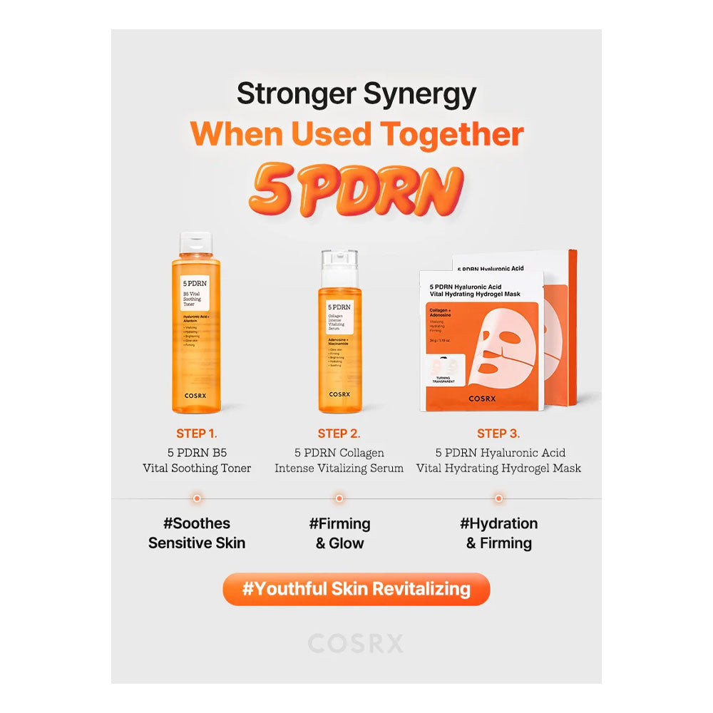 COSRX 5 PDRN Hyaluronic Acid Vital Hydrating Hydrogel Mask - Peaches&Creme Shop Korean Skincare Malta