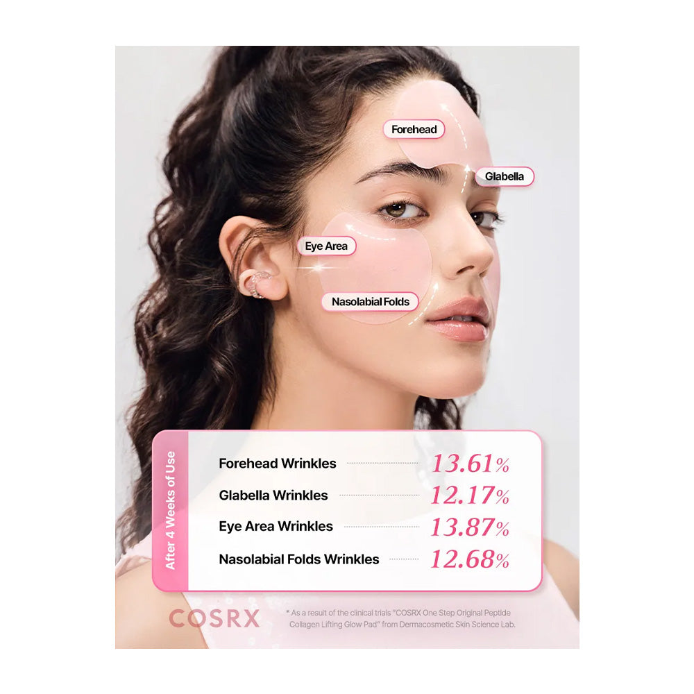 COSRX One Step Original Peptide Collagen Lifting Glow Pad - Peaches&Creme Shop Korean Skincare Malta