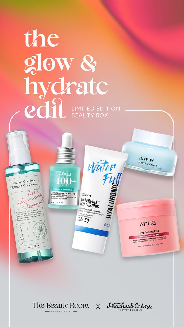The Glow & Hydrate Edit Skincare Set - Peaches&Creme Shop Korean Skincare Malta