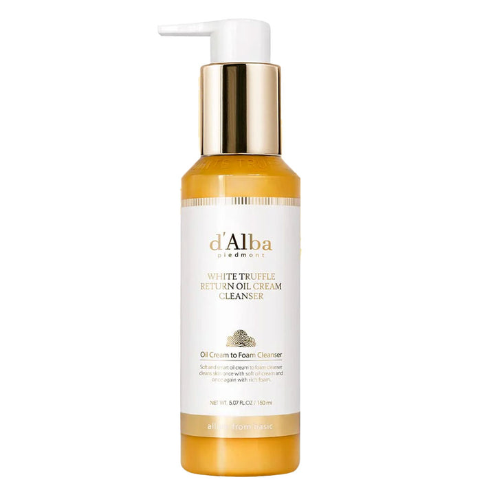 D'ALBA White Truffle Return Oil Cream Cleanser - Peaches&Creme Shop Korean Skincare Malta