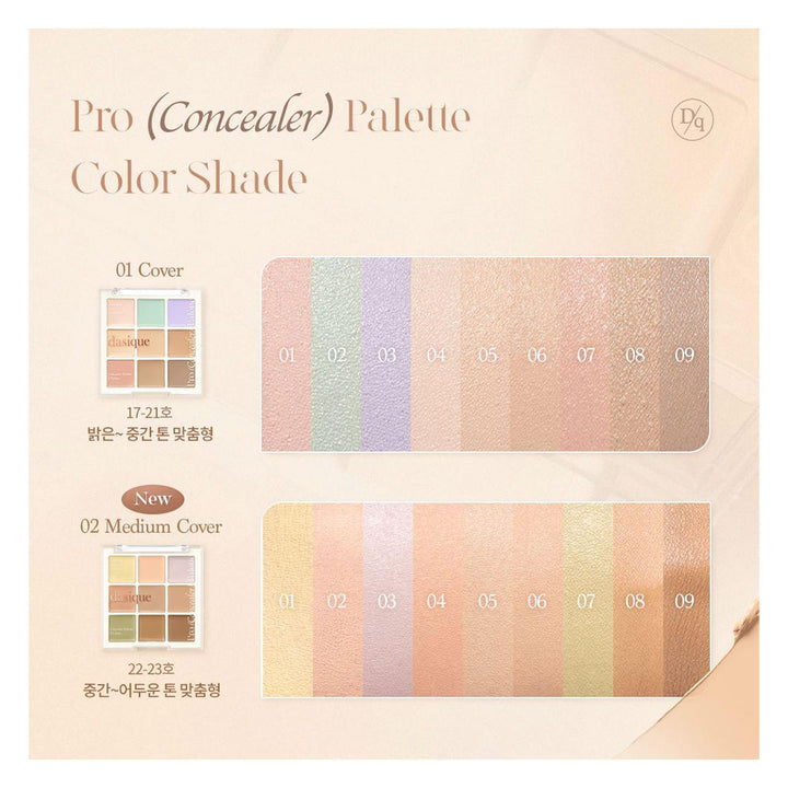 DASIQUE Pro Concealer Palette - Peaches&Creme Shop Korean Skincare Malta