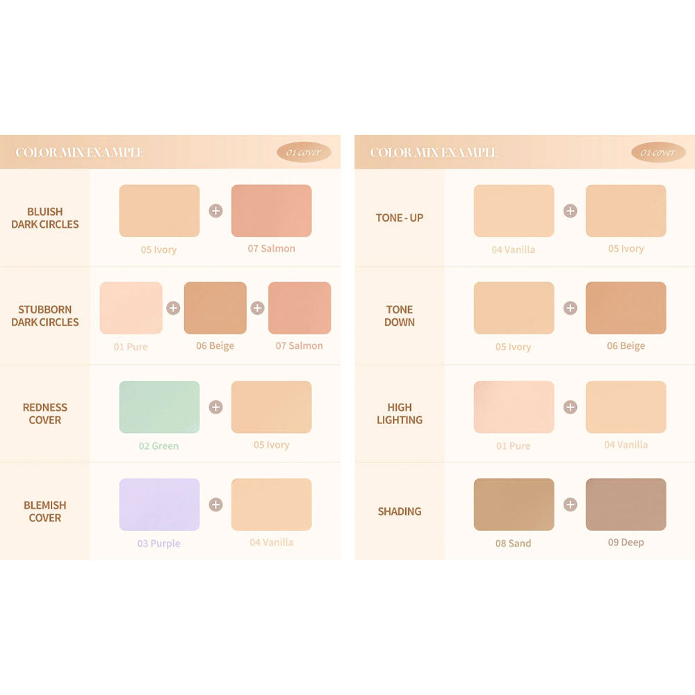 DASIQUE Pro Concealer Palette - Peaches&Creme Shop Korean Skincare Malta