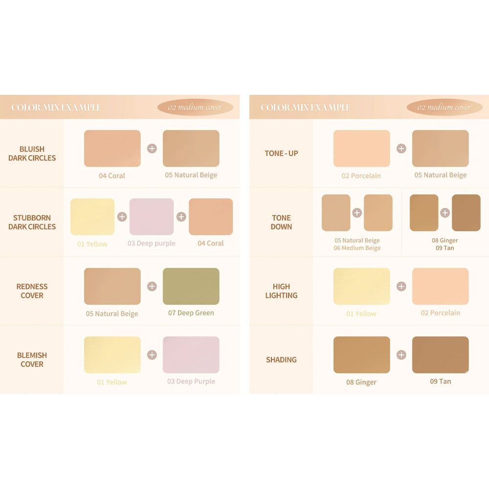 DASIQUE Pro Concealer Palette - Peaches&Creme Shop Korean Skincare Malta