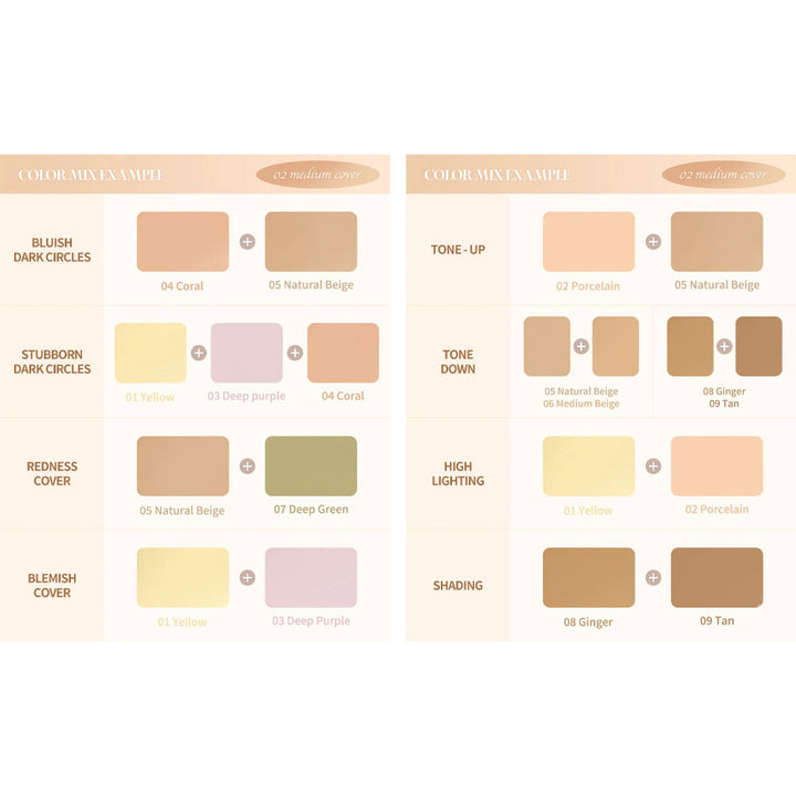 DASIQUE Pro Concealer Palette - Peaches&Creme Shop Korean Skincare Malta