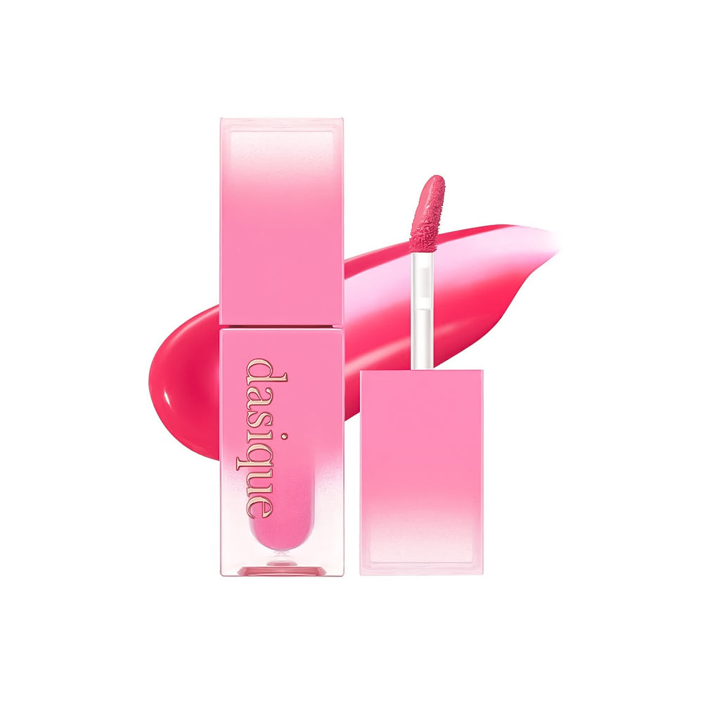 Pink lip gloss with applicator and &