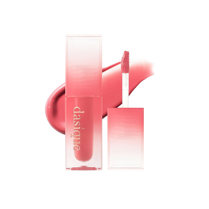 Pink lip gloss with applicator and &