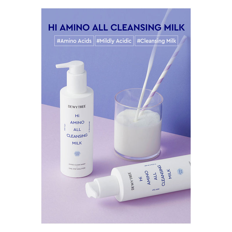 DEWYTREE Hi Amino All Cleansing Milk - Peaches&Creme Shop Korean Skincare Malta