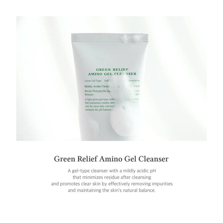 DR. ALTHEA Green Relief Amino Gel Cleanser - Peaches&Creme Shop Korean Skincare Malta