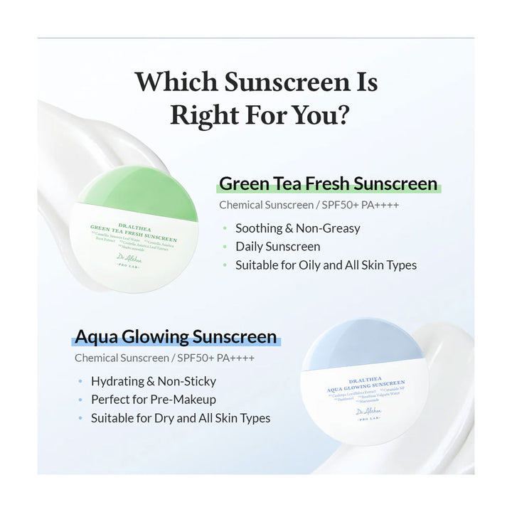 DR.ALTHEA Green Tea Fresh Sunscreen - Peaches&Creme Shop Korean Skincare Malta