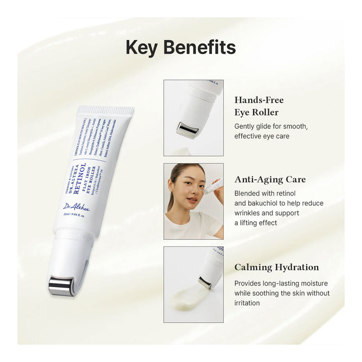 DR. ALTHEA Retinol Flat Iron Eye Roller - Peaches&Creme Shop Korean Skincare Malta