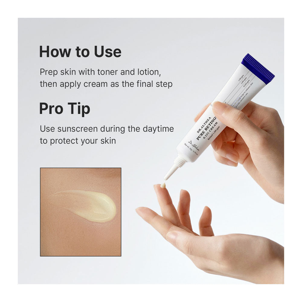 DR. ALTHEA Pure Retinol 0.15% Cream - Peaches&Creme Shop Korean Skincare Malta