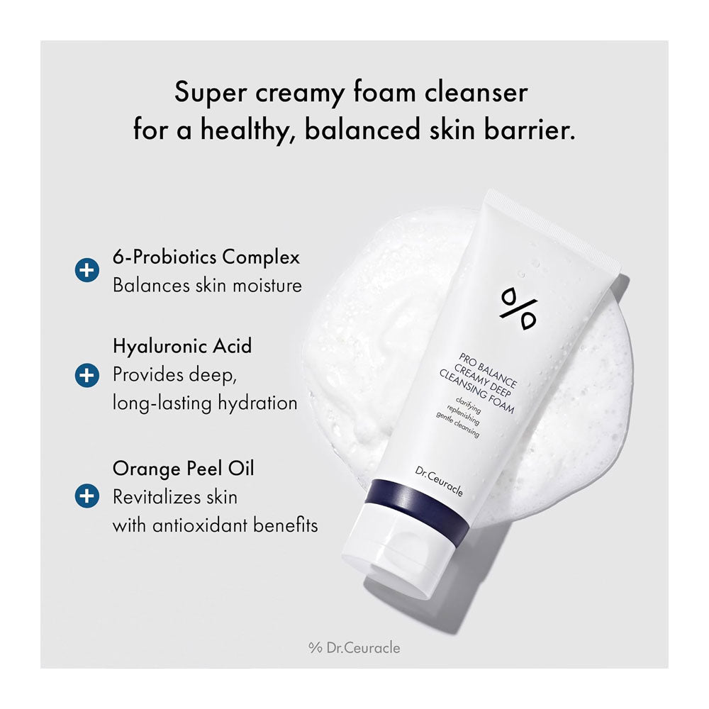 DR.CEURACLE Pro Balance Creamy Deep Cleansing Foam - Peaches&Creme Shop Korean Skincare Malta