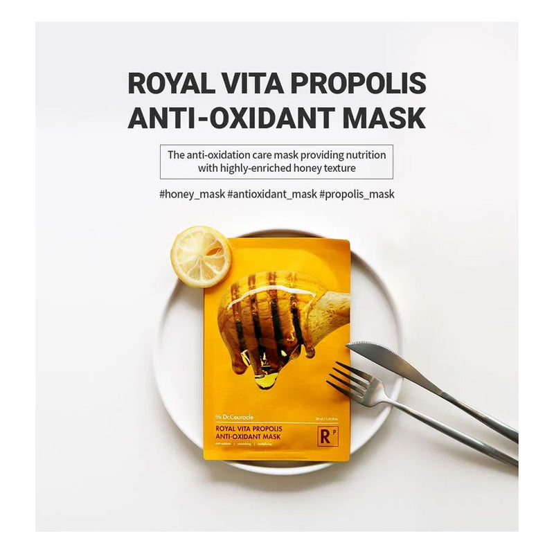 DR. CEURACLE Royal Vita Propolis Anti-Oxidant Mask - Peaches&Creme Shop Korean Skincare Malta