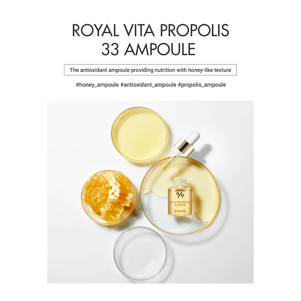 DR. CEURACLE Royal Vita Propolis 33 Ampoule - Peaches&Creme Shop Korean Skincare Malta