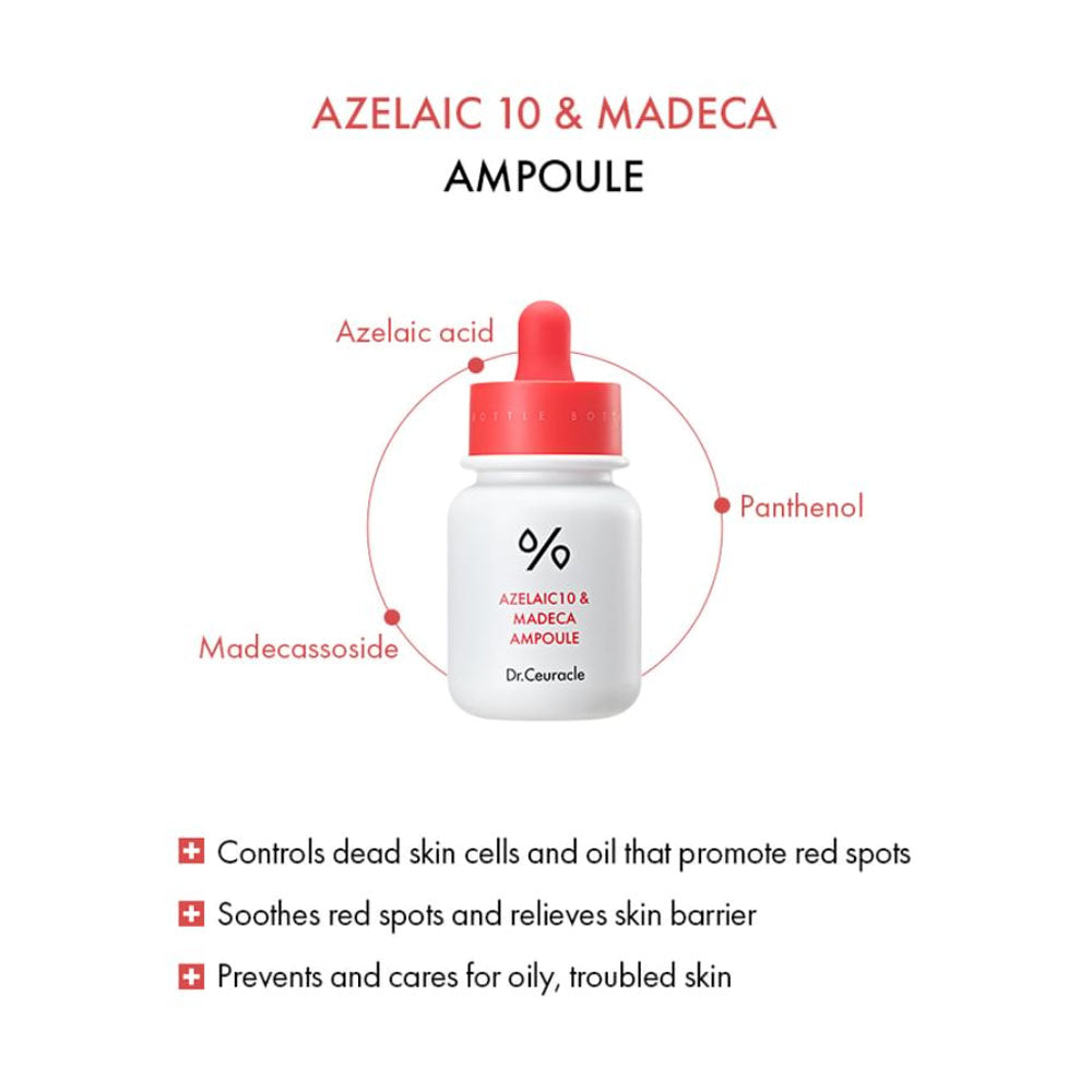 DR.CEURACLE Azelaic10 & Madeca Ampoule - Peaches&Creme Shop Korean Skincare Malta