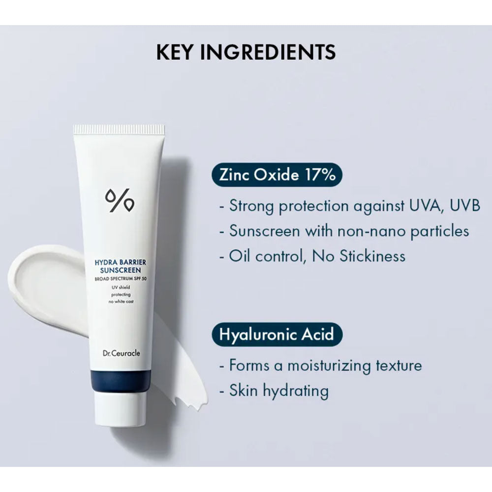 DR. CEURACLE Hydra Barrier Sunscreen - Peaches&Creme Shop Korean Skincare Malta