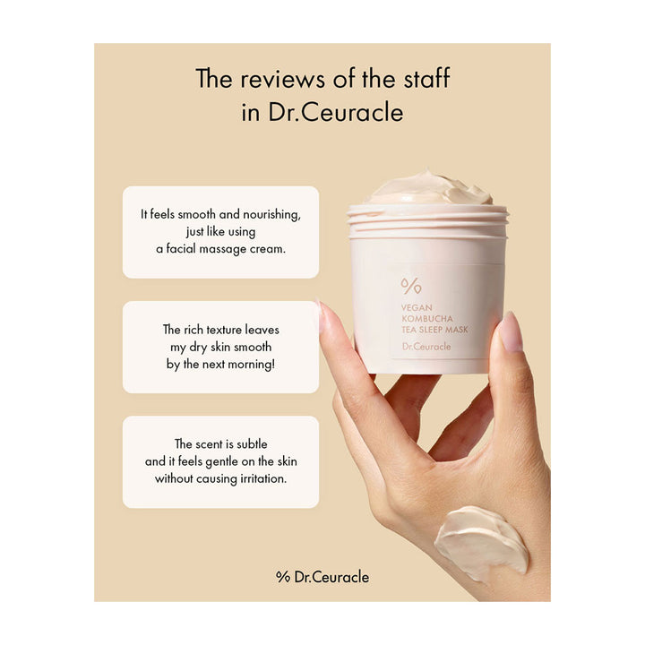 Dr.Ceuracle Vegan Kombucha Tea Sleep Mask - Peaches&Creme Shop Korean Skincare Malta
