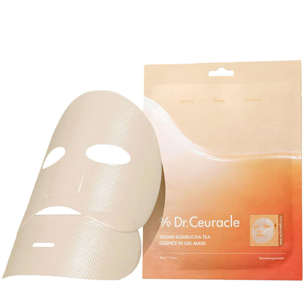 Dr. Ceuracle Vegan Kombucha Tea Essence In Gel Mask - Peaches&Creme Shop Korean Skincare Malta