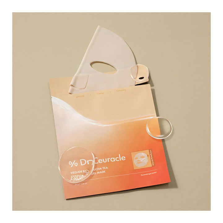 Dr. Ceuracle Vegan Kombucha Tea Essence In Gel Mask - Peaches&Creme Shop Korean Skincare Malta