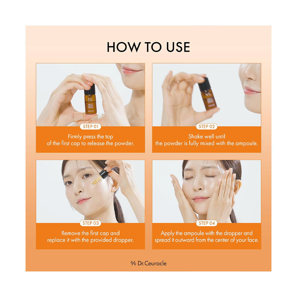 DR.CEURACLE Pure VC Mellight Ampoule Set - Peaches&Creme Shop Korean Skincare Malta