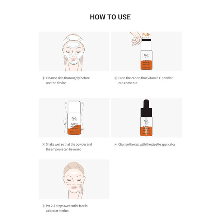 DR.CEURACLE Pure VC Mellight Ampoule Set - Peaches&Creme Shop Korean Skincare Malta