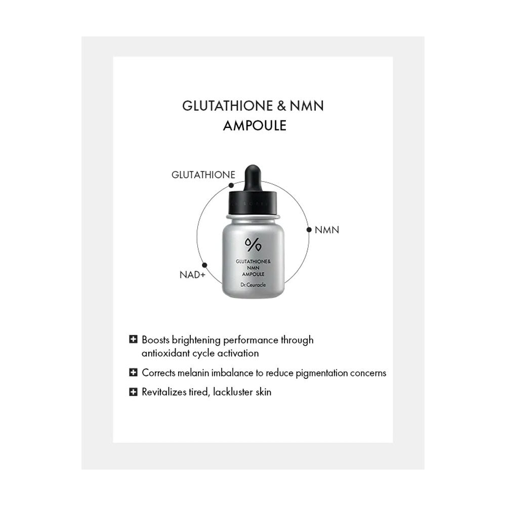 DR.CEURACLE Glutathione & NMN Ampoule - Peaches&Creme Shop Korean Skincare Malta