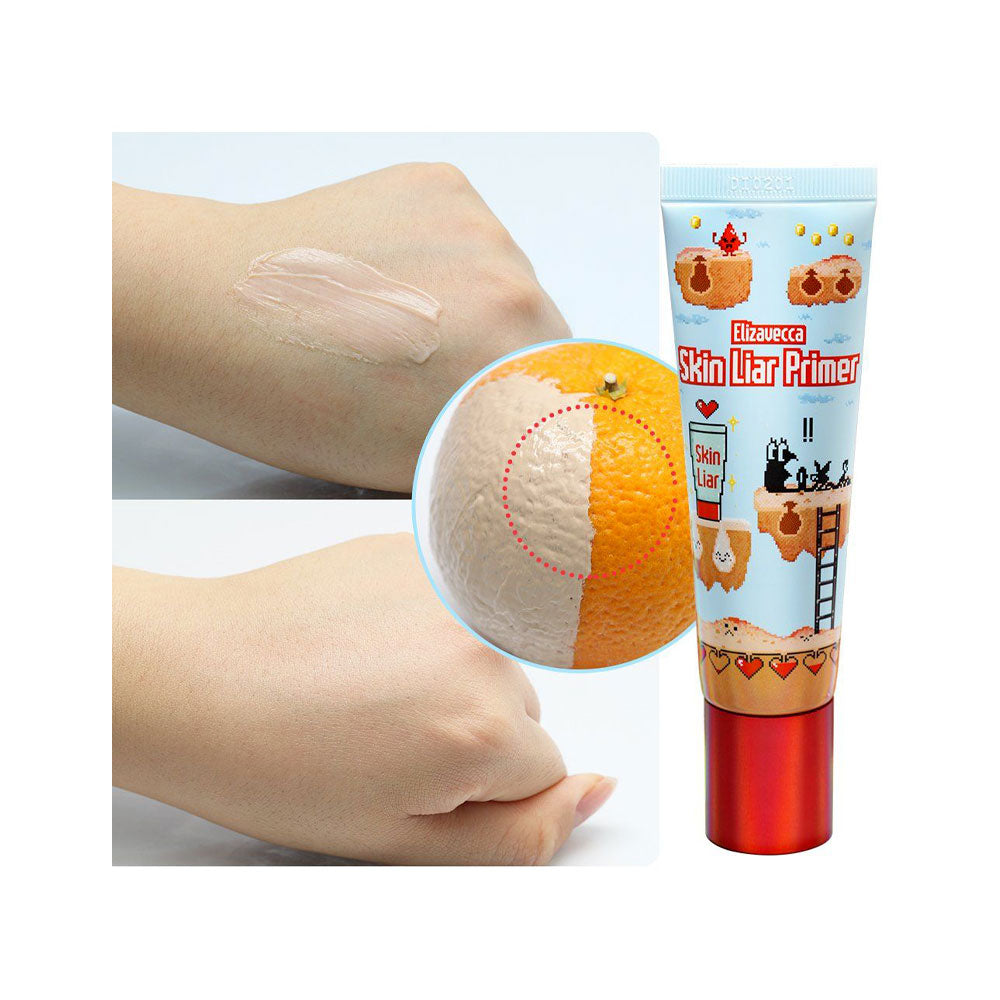 ELIZAVECCA Skin Liar Primer - Peaches&Creme Shop Korean Skincare Malta