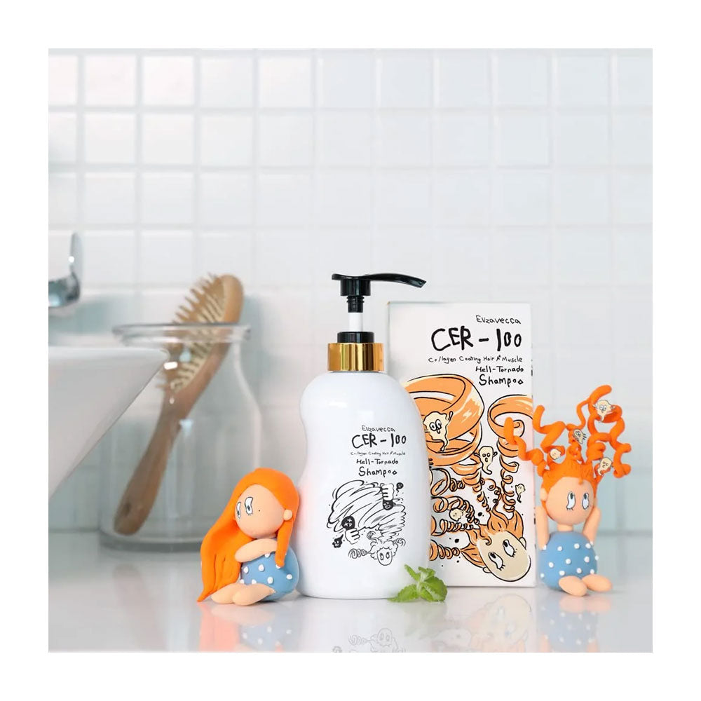 ELIZAVECCA CER-100 Collagen Coating A+ Muscle Tornado Shampoo - Peaches&Creme Shop Korean Skincare Malta