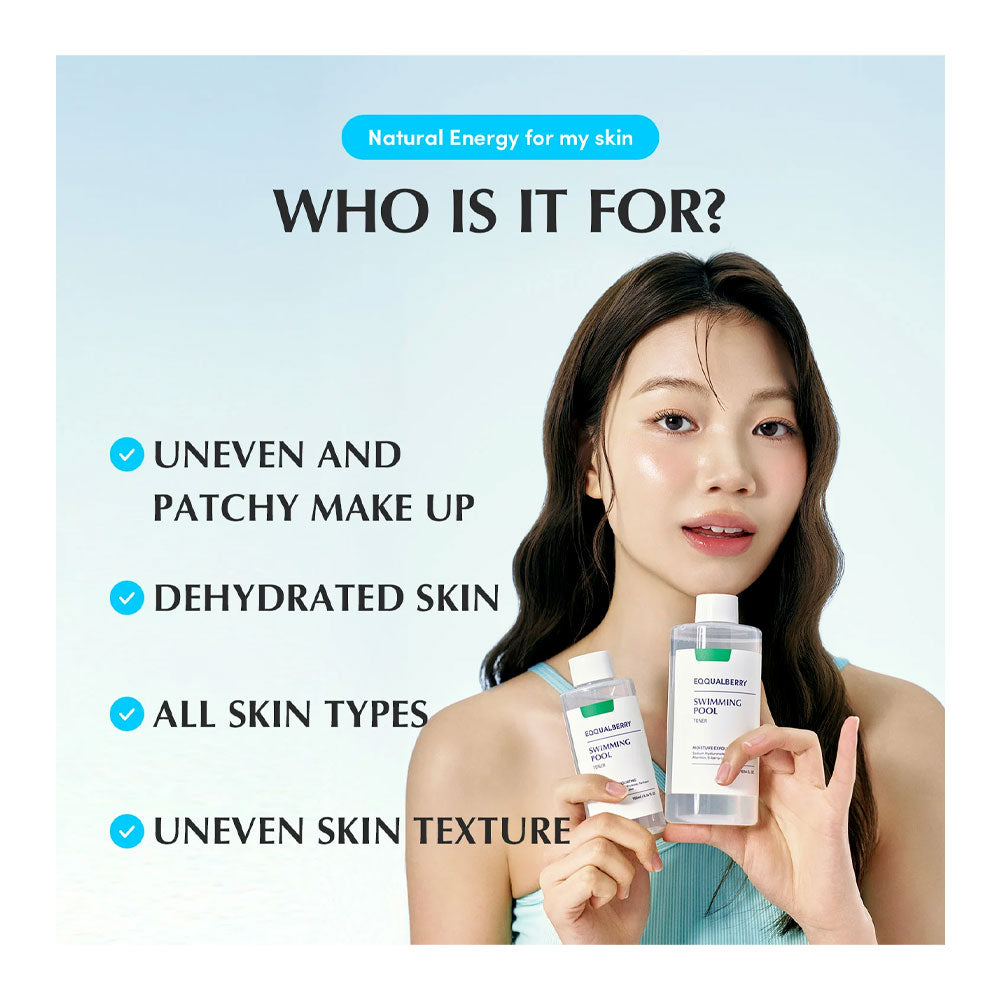 EQQUALBERRY Swimming Pool Daily Facial Toner - Peaches&Creme Shop Korean Skincare Malta