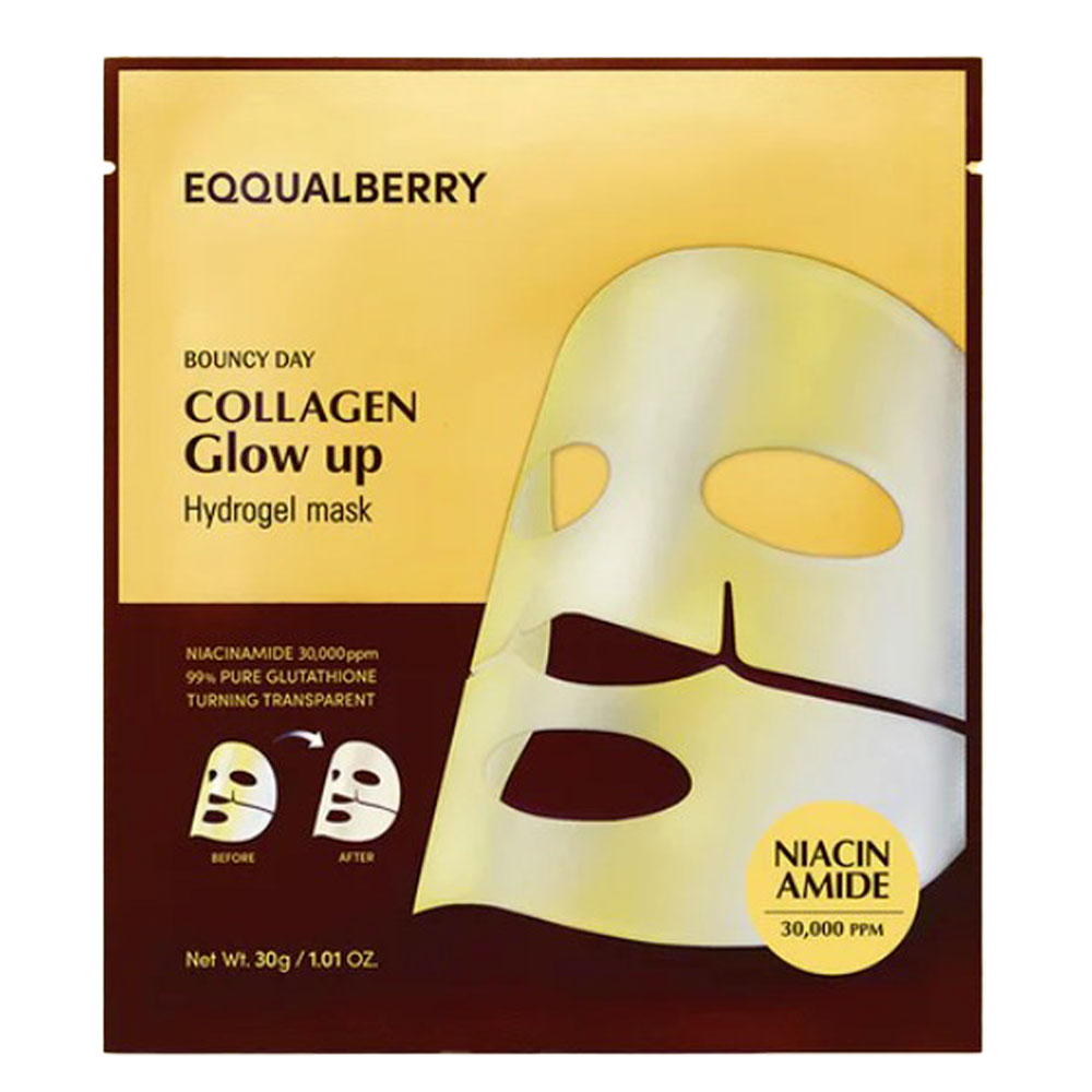 EQQUALBERRY Collagen Glow Up Hydrogel Mask - Peaches&Creme Shop Korean Skincare Malta