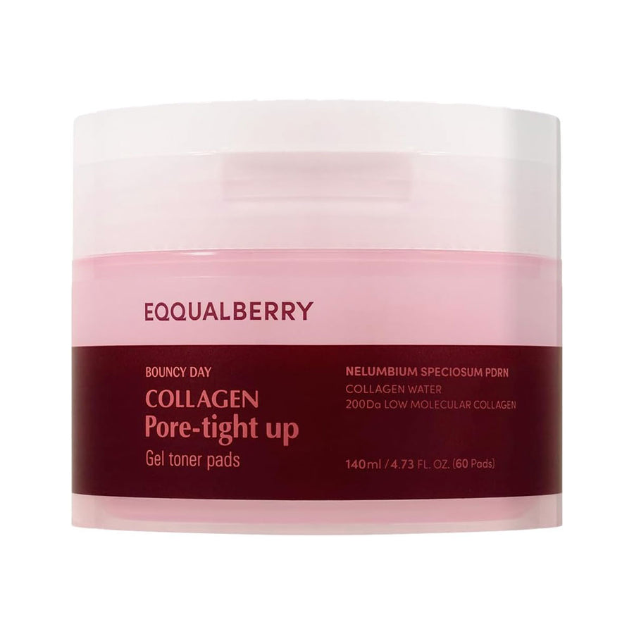 EQQUALBERRY Collagen Pore-Tight Up Gel Toner Pads - Peaches&Creme Shop Korean Skincare Malta
