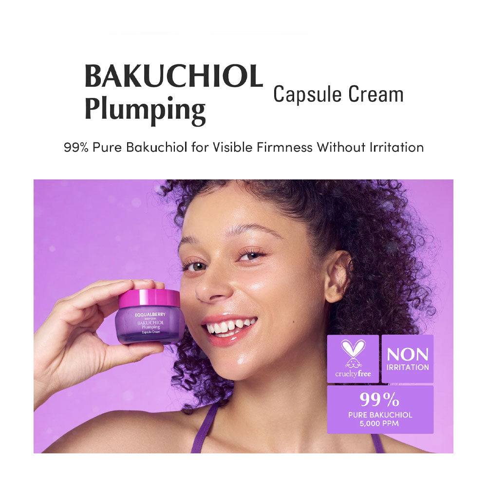 EQQUALBERRY Bakuchiol Plumping Capsule Cream - Peaches&Creme Shop Korean Skincare Malta