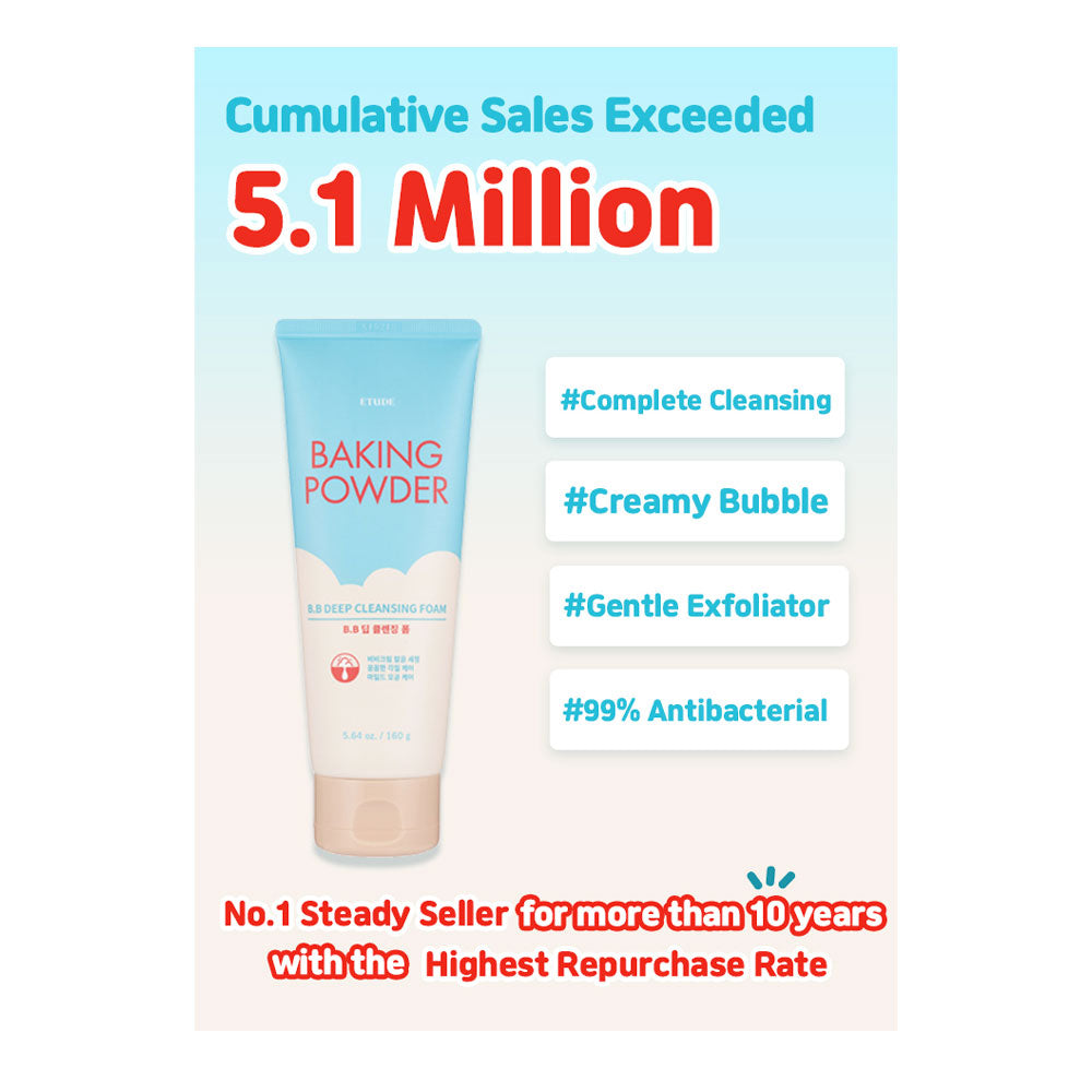 ETUDE Baking Powder B.B Deep Cleansing Foam - Peaches&Creme Shop Korean Skincare Malta