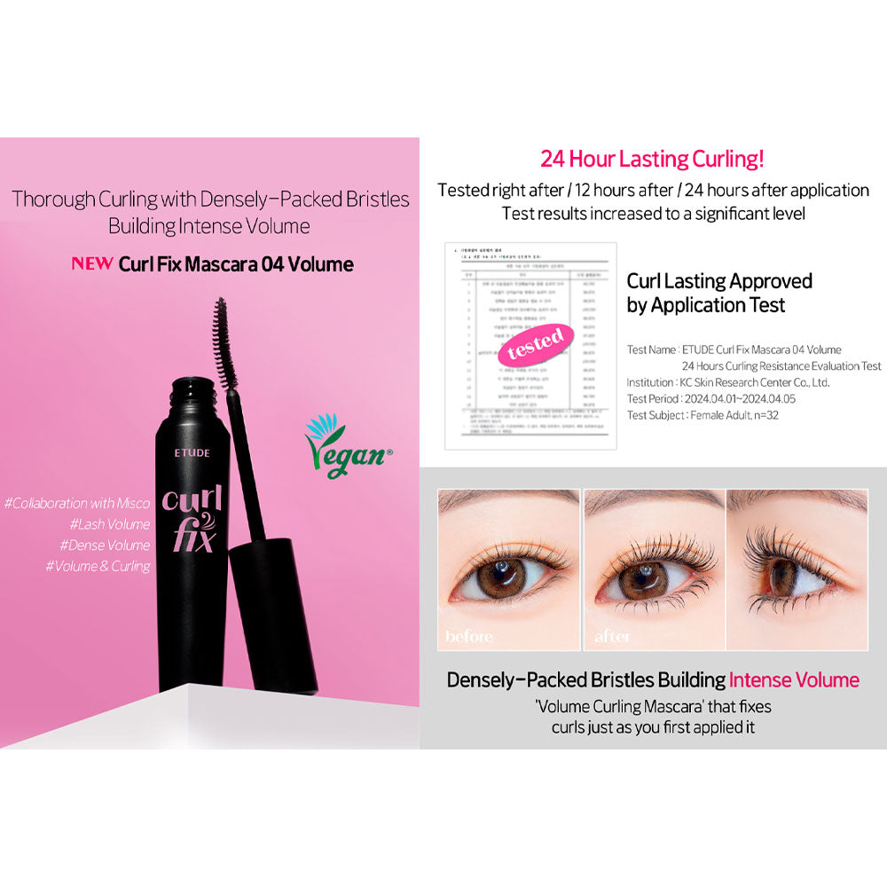 ETUDE Curl Fix Mascara - Peaches&Creme Shop Korean Skincare Malta